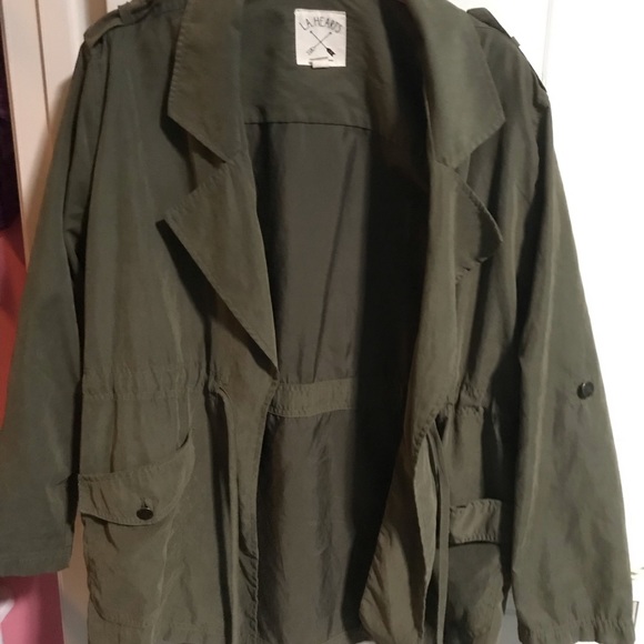 La Hearts Jackets & Blazers - Olive green army jacket